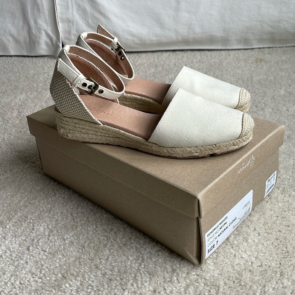 Madewell Evelina Espadrille in color cloud lining. NIB size 7 - Picture 2 of 6